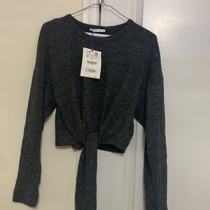 Zara never worn tie sweater